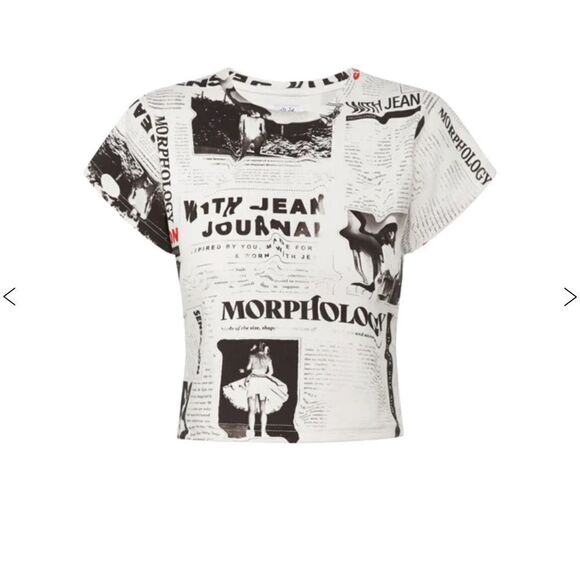 with jean Newspaper Tee | Read All About It - Picture 4 of 4